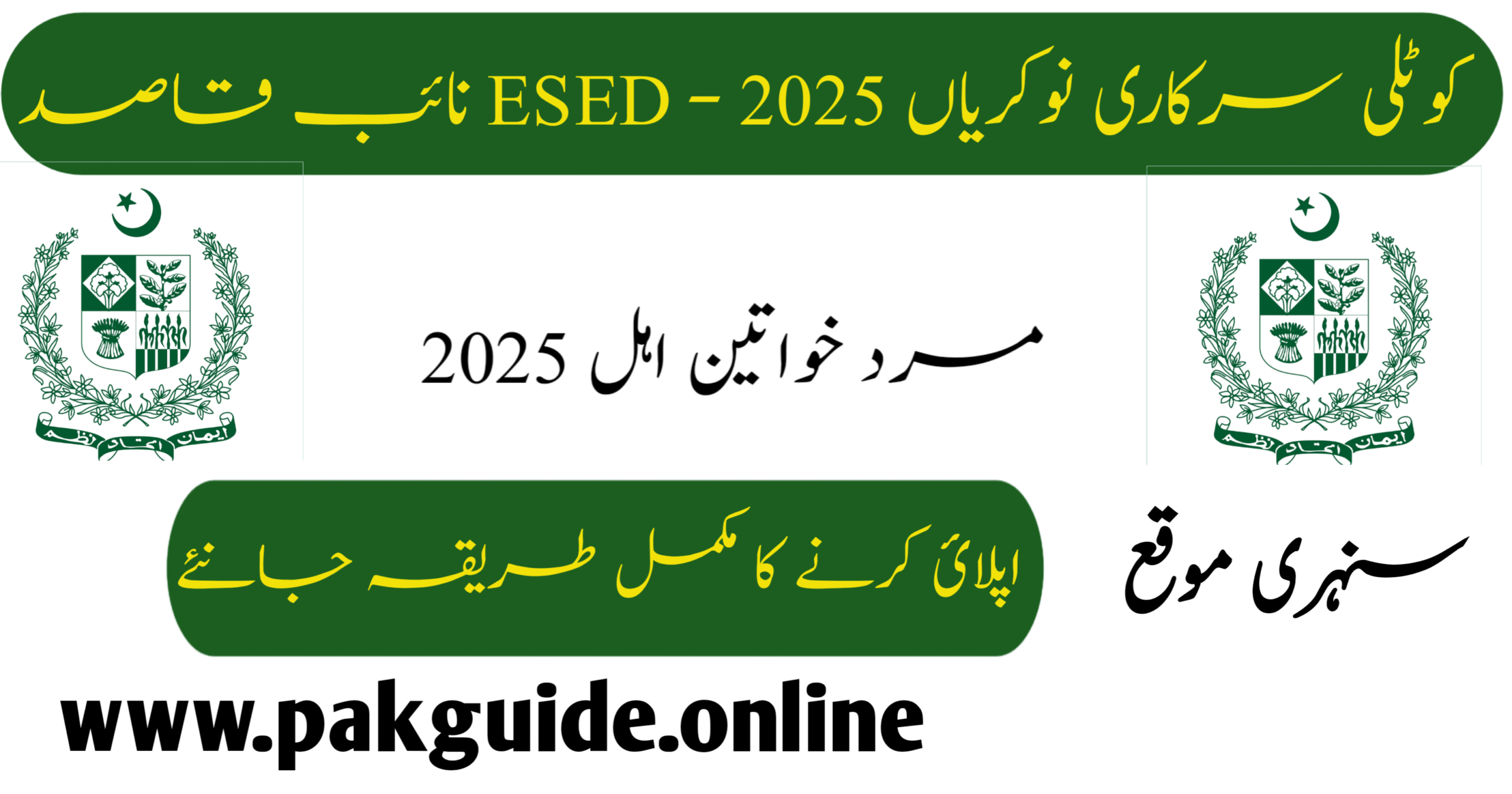 Kotli Govt Jobs 2025 – Apply for ESED Naib Qasid & Chowkidar Vacancies (Primary Pass Jobs AJK)